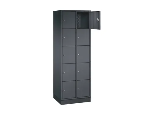 lockerkast,HxBxD 1950x620x500mm,2x5vakken,cil.-slot,sokkel