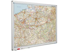 Landkaart Bord 110x130cm Softline Belgie Luxemburg Wegen