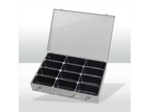 assortimentskoffer,HxBxD 50x335x240mm,12vakken