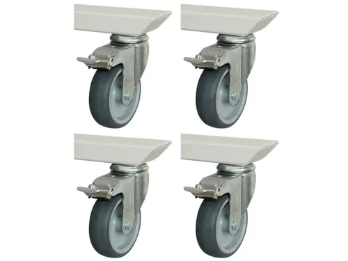 4zwenkwielen,v. werkbank,TPE,bouw H 135mm