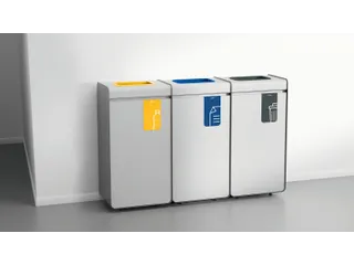 DURASORT Afvalbak sorteerunit 55L voor Glas Grijs Groen - 4