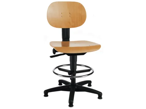Topstar Werkstoel, zitting beuken natuur, met glijders