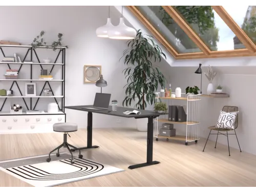 In hoogte verstelbaar bureau,HxBxD 680-910x1600x800mm,blad grafiet