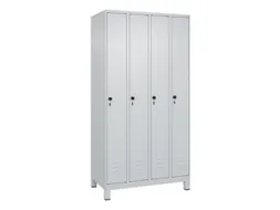 locker,HxBxD 1950x1000x500mm,4vak,vak B 250mm,draaigrendel,voeten