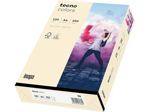 Inapa Tecno colors Gekleurd papier A4 Licht Chamois 120 gram 250vel