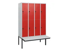 Dubbeldekse dekenkist,HxBxD 1950x1200x815mm,4x2vak.,vak B 300mm