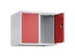 opzetkast,v. locker,2vak.,vak B 300mm,HxBxD 500x600x500mm,cilinderslot