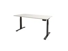 Dextro Plus Zit-sta Bureau Elektrisch 160x80 Krijtwit 25mm Zwart