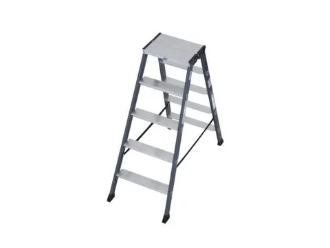 dubbele ladder,beide zijden,2x5treden,Stand H 0,65m,balk L 1,15m