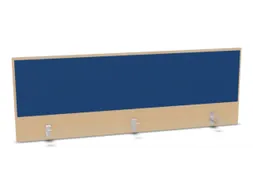 opzetpaneel,v. bureau,aanbouw achter,B 1600mm,NE-esdoorn,BN6016-blauw