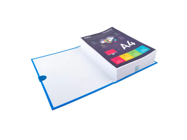 Chemise extensible balacron sans rabat sangle scratch - 24x32cm - Bleu