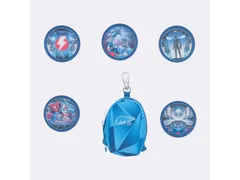 Mini tas Beckmann Blue Lightning incl. 5 buttons