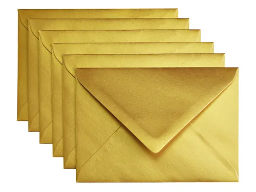 Envelop Papicolor C6 114x162mm Goud Gegomd