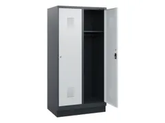 schoollocker,HxBxD 1630x800x500mm,2vak,vak B 400mm,cil.-slot,sokkel