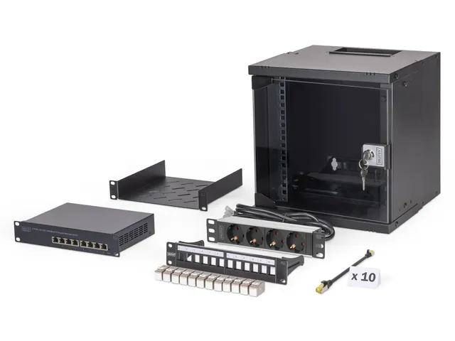 Digitus DN-49101-SET rack 6U Wandrek Serverkast Zwart