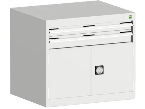 ladekast HxBxD 700x800x525mm 2laden RAL7035 front RAL7035