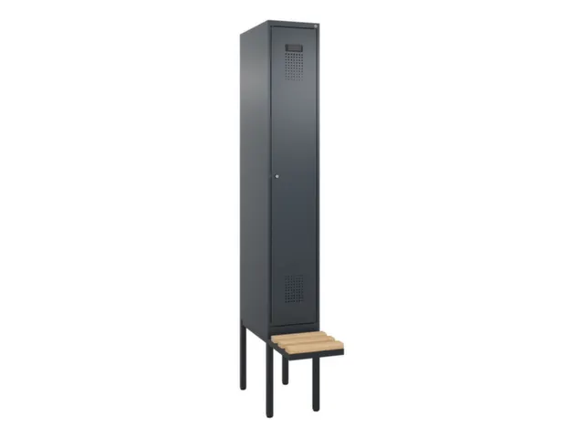 locker met bank,voor scheiding van kleding,HxBxD 2120x300x815mm,1vak