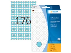 HERMA 2213 Multipurpose etiketten Rond 8mm Blauw 5632 stuks