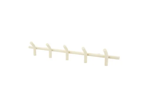 Wandkapstok 5 haken beige