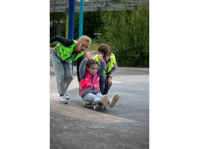 Goyo Jacket Reflecterend Fluohesje Geel Voor Kinderen Maat Small