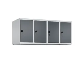 opzetkast,v. locker,4vak.,vak B 300mm,HxBxD 500x1200x500mm,vleugeldeur - 1