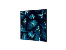 Wanddecoratie Textiel Set 40x40cm Cactus Blauw