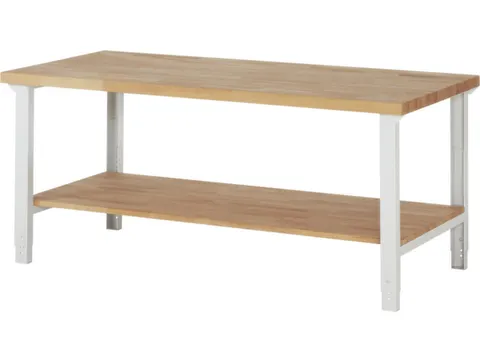 werkbank,HxBxD 790-1140x2000x900mm,beukblad,draagverm. 750kg,4voeten