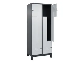 Z-garderobekast,HxBxD 1950x800x500mm,vak B 200/400mm,draaigrendel - 2