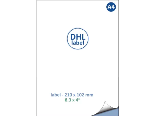Retourlabel DHL label A4 210x102mm 1000 Vel