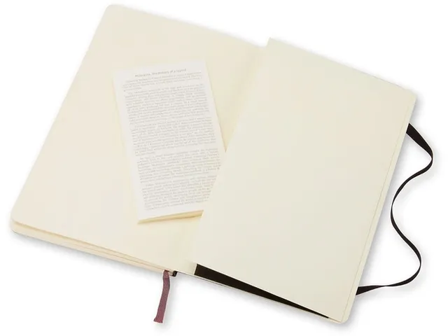 Notitieboek Moleskine large 130x210mm lijn soft cover zwart