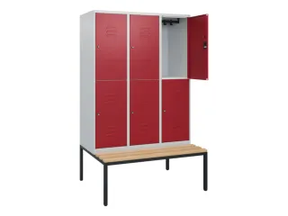 Dubbeldekse dekenkist,HxBxD 1950x1200x815mm,3x2vak.,vak B 400mm - 2