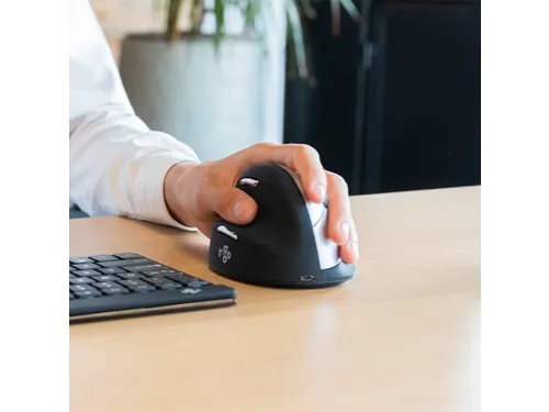 Ergonomische muis R-Go HE Break Large Links draadloos Zwart
