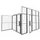 vleugeldeur,v. scheidingswandsysteem,HxB 2200x1200mm,hangslot,staal