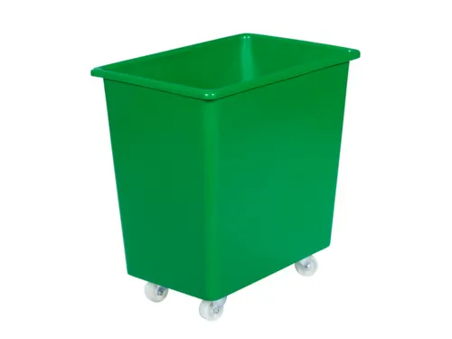 Verrijdbare Rechthoekige Bak 135 Liter Hxbxd 670X660X432Mm Pe Groen
