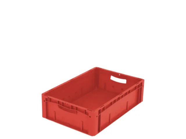 Euronorm Stapelkrat Pp 170x600x400mm Wanden/bodem Gesloten Rood 34l