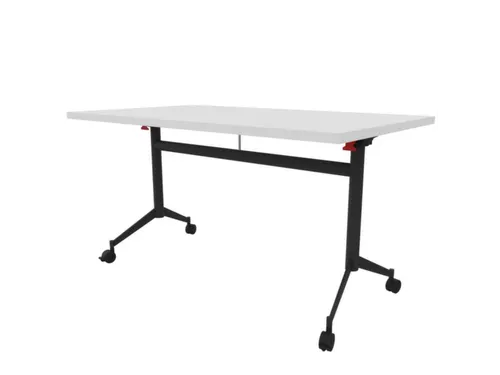 klaptafel,HxBxD 750x1400x800mm,hoekig,T-voet donkergrijs,ovale buis