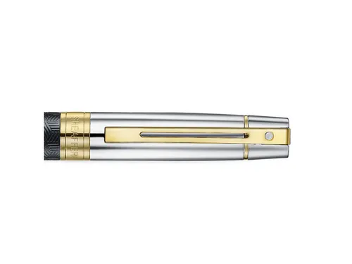 Balpen Sheaffer 300 E9347 Engraved matt black shiny chrome cap