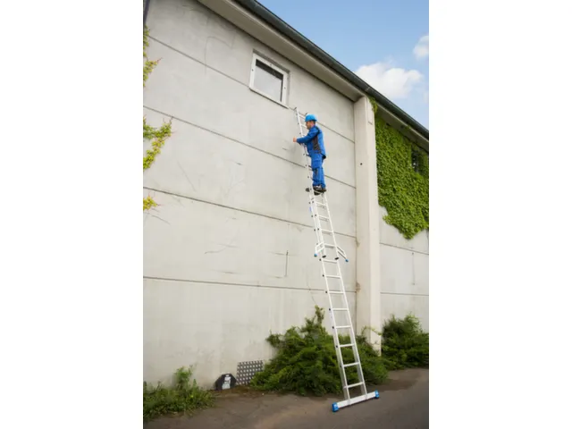 schuifladder,2x12,sporten,balk L 3,55-6,05m,2-dlg.,aluminium