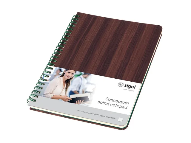 Carnet Conceptum A5 spirale BOIS dots 160pag 100gr