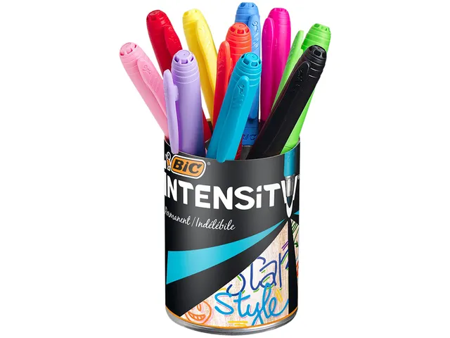 Viltstift Bic Intensity rond medium assorti pot à 10 stuks