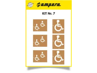 Sjablonenset,Rolstoelrijder,V. Vloermarkeerapparaat,Speciaal Karton - 1