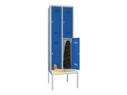 banklocker,dubbeldeks,HxBxD 2150x600x800mm,RAL7035,front RAL5010