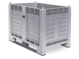 Stapelcontainer Pp 850x1200x800mm 550 liter Wanden Gesleufd Grijs