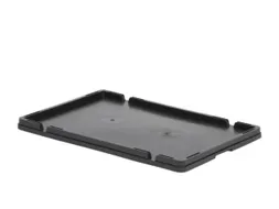 oplegdeksel,PP,v. draaistapelbak,BxD 400x600mm,zwart