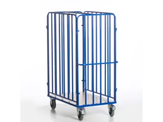 pakketwagen,draagverm. 600kg,laadvl. LxB 1200x740mm,houtetage,RAL5010 - 9