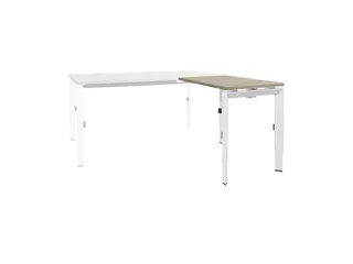 Bureau Linesto N3 aanbouwtafel 120x60cm robson eiken 25mm wit - 1