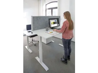 MAULconnecto scheidingsysteem 160x50cm Donkergrijs Frame Wit - 2