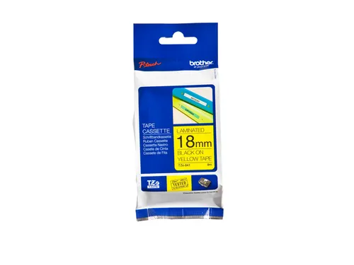 Labeltape Brother P-touch TZe-641 standaard 18mm zwart op geel