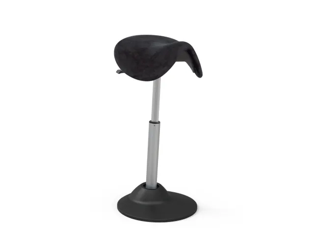 Lugo Zit-sta Zadelkruk Zwart Suède 635-880mm gasveer voet