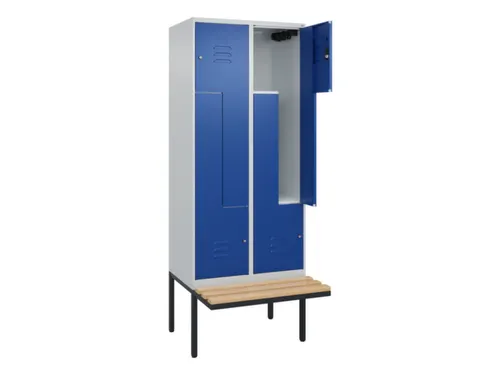 Z-garderobekast,HxBxD 2120x800x815mm,4vak,vak B 400mm,cil.-slot